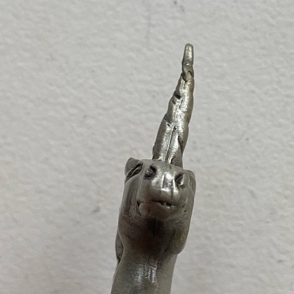 Vintage Pewter Unicorn Sculpture - Picture 6 of 9
